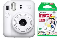 Cámara Instantánea Fujifilm Instax Kit Mini 12 + 10 Fotos Clay White