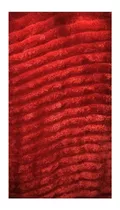 Alfombra Premium 100% Poliester 60x90cm Roja Relieve