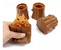 Taza Squeeze Squirrel Juguete Antiestrés Portabolígrafos