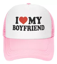 Chapéu I Love Heart My Boyfriend Hat Unissex Adult Trucker H