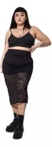 Pollera Talles Grandes Mujer Encaje Midi Larga Plus Size Xl