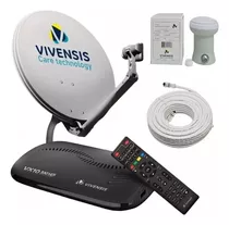 Receptor Vivensis Vx10 Nova Parabólica Cabo Lnbf Completa