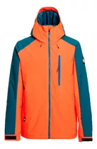 Campera Quiksilver Snow Hombre Mission Block Naranja-mar Blw