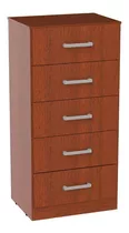 Comoda Moderna Chifonier Cajonera Melamina 5 Cajones 0,60 Color Mogno