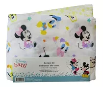 Juego De Sábanas Cuna Para Bebés De Disney Minnie Y Mickey