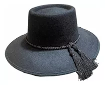 Sombrero Negro Chupalla Huaso Fiestas Patrias Elegante Mujer