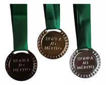 24 Medalhas Vitoria 35 Mm Ouro Prata Bronze - Com Fita Cetim