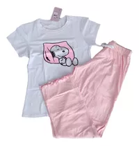 Pijama Axm Mujer Pantalón Snoopy Rosa