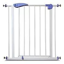 Puerta De Seguridad Bebe Niños Metalica Extensible Escalera* Color Blanco