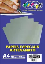 Papel Lamicote A4 250g Prata 10 Folhas Off Paper
