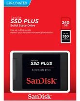 Ssd 240gb Sandisk Plus Sata 3 Iii 2.5  Velocidade Leitura 530mb/s Pc E Notebook