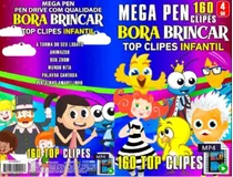 Mega Pen Drive 160 Clipes Bora Brincar Infantil