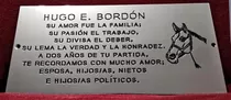 Placa Recordatoria Cementerio 25x12 Con Cabeza De Caballo