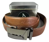 Cinto De Hombre.doble Cuero.hebilla Importada.my Best Belt