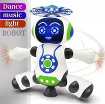 Brinquedo Robô Dança Gira 360 Graus Robot Som E Luz