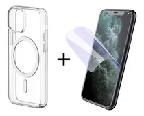 Funda Magnetica + Film Hidrogel iPhone 12 Pro Max Transparen