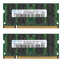 Memória Ram Samsung Notebook 4gb (2x2gb) Pc2 6400s Ddr2 800