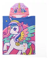 Poncho De Toalla Infantil Salida De Baño Piñata Con Capucha