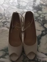 Zapatos De Novia Blancos Impecables . Un Solo Uso 