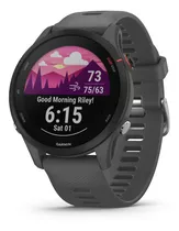 Smartwatch Garmin Forerunner 255 1.1  Caixa 46mm  Slate Gray, Pulseira  Slate Gray De  Silicone Esportiva E O Arco  Preto