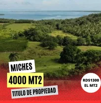 Vendo Lote De Terreno En Miches Con Vista Al Mar Y Vista A La Motaña En Bahía De Rabo Ratón, República Dominicana