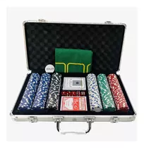 Maleta Poker 300 Fichas Numeradas 2 Baralhos 5 Dados Blind