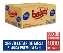 Servilletas De Mesa Papel Tissue 30x30 Cm Excelente 1000 Un.