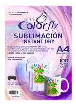 Papel Sublimación Secado Instantáneo A4 100 Hojas Disershop