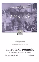 Anales: , De Tácito, Cornélio., Vol. 1. Editorial Editorial Porrúa México, Tapa Pasta Blanda, Edición 4 En Español, 2005