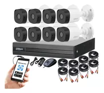 Cctv Kit Profesional Dahua Dvr 8ch + 8 Cam 1080p Tienda9cl