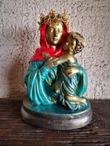 Escultura Virgen Y El Niño - Decoración C/sentido  