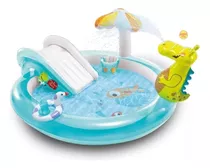 Piscina Inflável Playground Escorregador Jacaré 57129- Intex