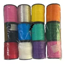 Pacote Linha Nylon 200 Jardas De Pipa 0.40 Colorida 12 Uni