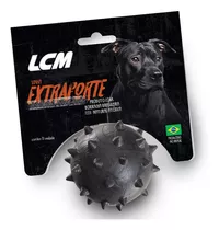 Pelota Perro Maciza Pequeña Extra Fuerte Lcm / Mundo Mascota Color Negro