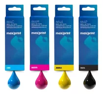 Kit 4 Cores Tinta Maxprint 100ml Para Impressora Epson T664