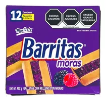 Barritas Marinela Galletas Con Relleno De Moras 12 Piezas