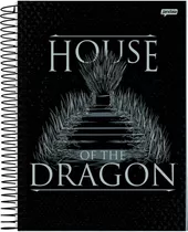 Caderno Universitário Espiral 1 Matéria House Of The Dragon