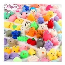 80pcs Mochi Squishy Toys, Mini Kawaii Squishy Fidget Szb3w