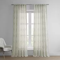 Hpd Cortinas Transparentes De Lino Bordadas A Mitad De Preci