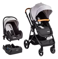 Coche De Paseo Bebesit Cosmos Gris Con Chasis Color Negro