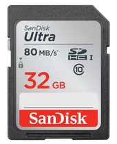 Memoria Sandisk Ultra 32gb Clase 10 Sdhc Uhs-i 80mb/s