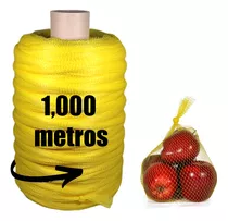 Rollo De Malla Plástica Amarillo Para Empaque 1000 Metros