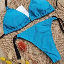 Bikini Mujer Conjunto Malla Tanga Triángulo Dama Moda 