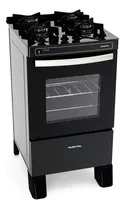 Cocina Punktal Agile Glass Pk-gl4 A Gas/eléctrica 4 Hornallas  Negra 220v Puerta Con Visor 50l