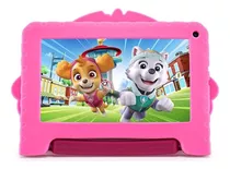 Tablet Infantil Com Capa Protetora Patrulha Canina Rosa 