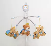 Móbile Musical P/ Berço Urso Príncipe Azul Bebê