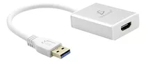 Cable Adaptador Hdmi De 1 Usb Macho A 1 Hdmi Hembra Ele-gate Con25hdtv Blanco/plata De 20cm