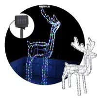 Reno Navideño Con Luz Led Solar 120cm Navidad Decorativo