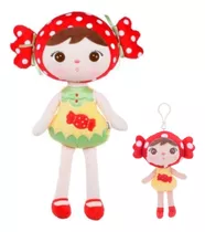 Kit 2 Bonecas Metoo Doll Keppel Bala Vermelha 45cm + 17cm