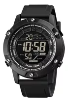 Reloj Deportivo Digital Burk 1762 Alarma Luz Cronometro ! Color De La Malla Negro